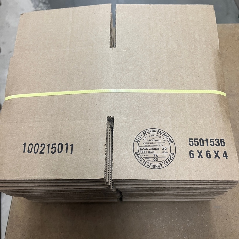 New Durable Kraft Shipping Boxes 6x6x4 bundle of 25 boxes